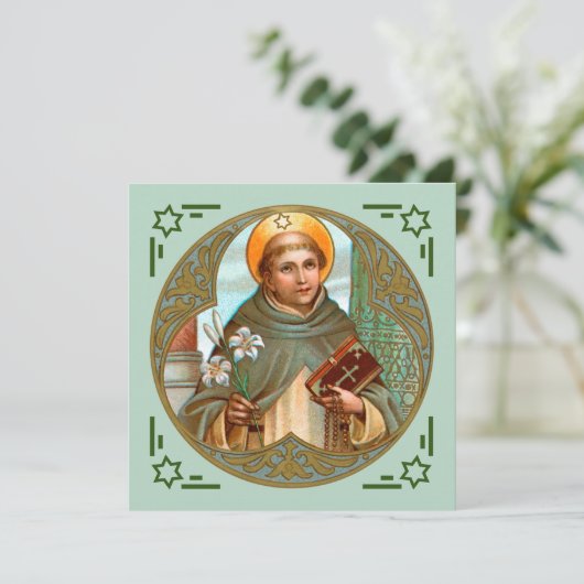 St. Dominic (BK 07) Square Flat Greeting Card (Stehend Vorderseite)