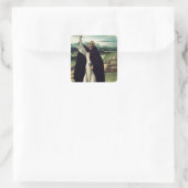 St. Dominic, c.1498-1505 Quadratischer Aufkleber (Tasche)