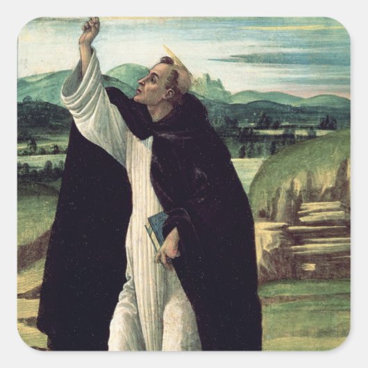 St. Dominic, c.1498-1505 Quadratischer Aufkleber (Vorderseite)