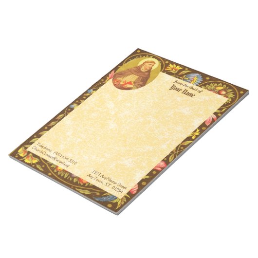 St. Dominic de Guzman (PM 02) 11"x8,5" Notizblock (angewinkelt)