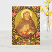 St Dominic de Guzman (PM 02) Blank Greeting Karte (Gelbe Blume)