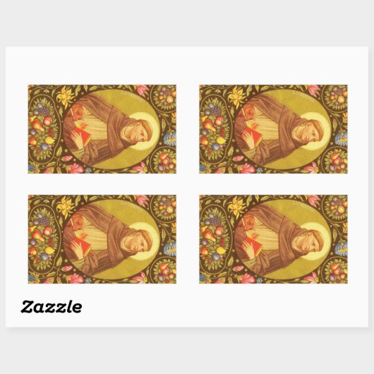 St. Dominic de Guzman (PM 02) Rechteckiger Aufkleber (Blatt)