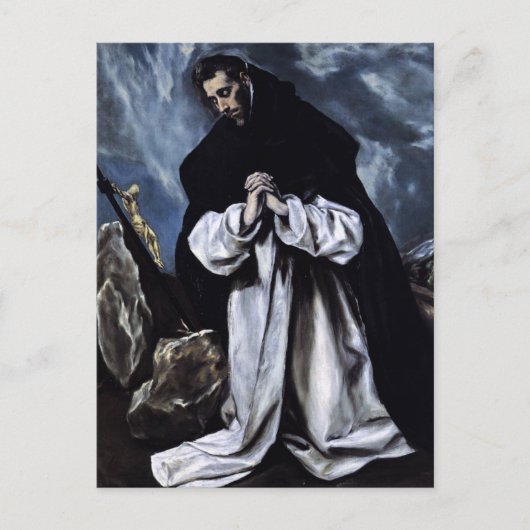 St. Dominic Gebet durch El Greco Postkarte (Vorderseite)