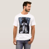 St Dominic im Gebet T-Shirt (Vorne ganz)