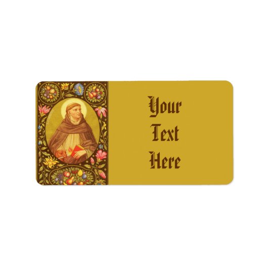 St. Dominic (PM 02) Vollblutleber Adressaufkleber (Vorne)