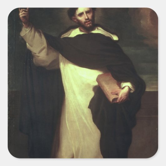 St Dominic Quadratischer Aufkleber (Vorderseite)