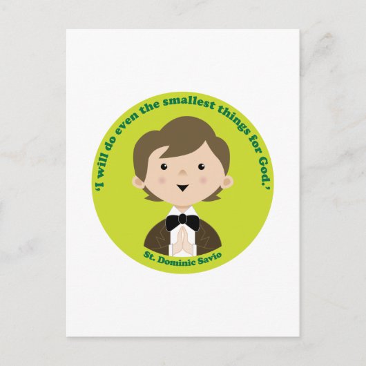 St. Dominic Savio Postkarte (Vorderseite)