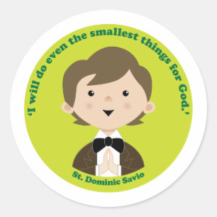 St. Dominic Savio Runder Aufkleber