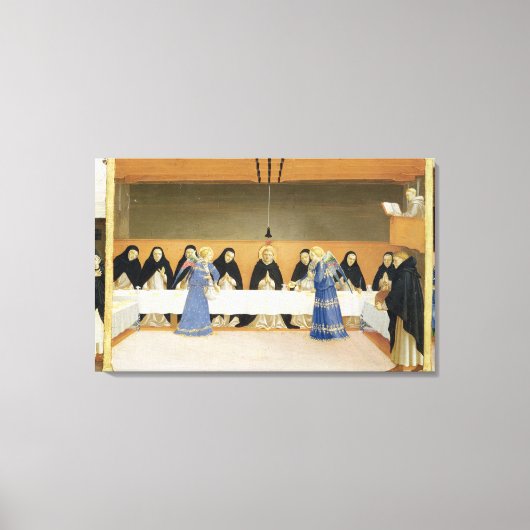 St. Dominic und seine von Angels Gefüttert Compani Leinwanddruck (Vorderseite)