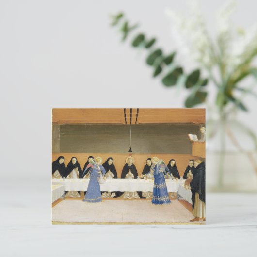 St. Dominic und seine von Angels Gefüttert Compani Postkarte (Stehend Vorderseite)