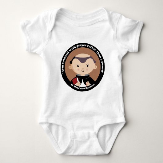 St Dominic von Guzman Baby Strampler (Vorderseite)