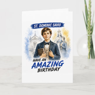 St. Dominik Savio Geburtstagskarte Karte