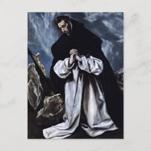 St. Dominikus betend von El Greco Postkarte