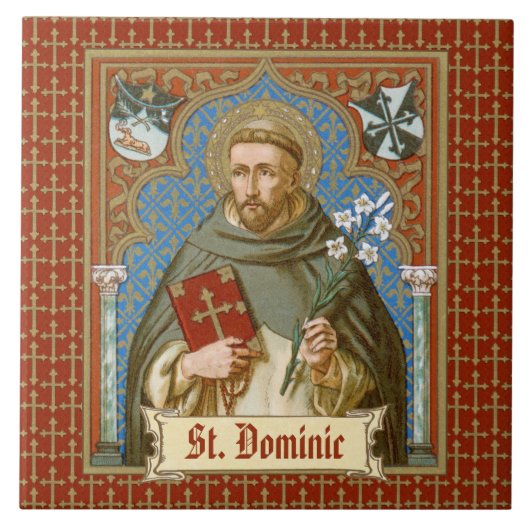 St. Dominikus de Guzman (BK 011) Fliese (Vorderseite)