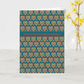 St Dwynwen Rot und Grün Herzen, Walisischer Gruß Karte (Gelbe Blume)