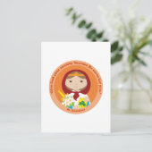 St. Dymphna Postkarte (Stehend Vorderseite)
