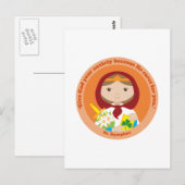 St. Dymphna Postkarte (Vorne/Hinten)