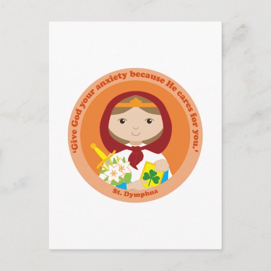 St. Dymphna Postkarte (Vorderseite)