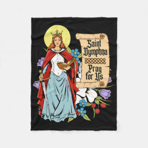 St Dymphna Purity Lily Patron San Mental Health Fleecedecke