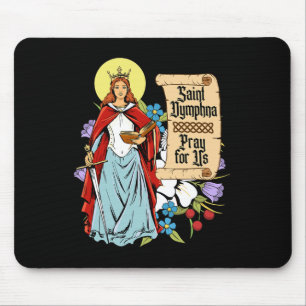 St Dymphna Purity Lily Patron San Mental Health Mousepad