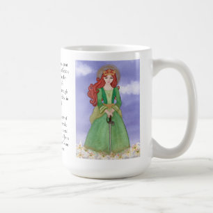 St. Dymphna Wasserfarbenes Gebet Tee Kaffeetasse
