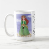 St. Dymphna Watercolor Gebet Tea Kaffeetasse (Links)