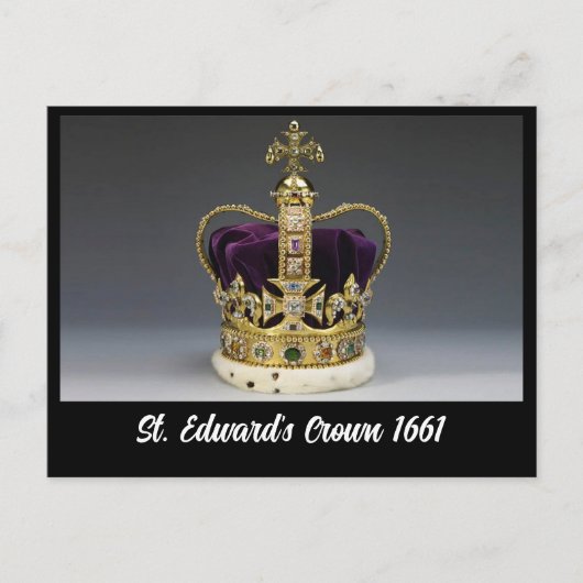 St. Edward's Crown 1661 Postkarte (Vorderseite)