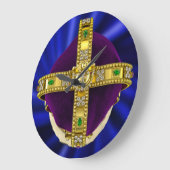 St. Edwards Crown mit Fur Große Wanduhr (Winkel)