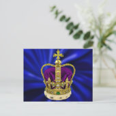 St. Edwards Crown mit Fur Postkarte (Stehend Vorderseite)