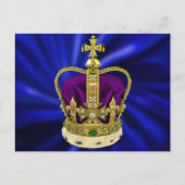 St. Edwards Crown mit Fur Postkarte (Vorderseite)