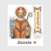 St. Eleutherius von Tournai (Detail; GD 01) Aufkleber (Blatt)