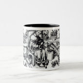 St. Eligius als Goldschmied in seiner Werkstatt Zweifarbige Tasse (Mittel)