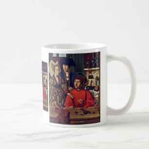 St. Eligius in seiner Goldschmied-Werkstatt, durch Kaffeetasse