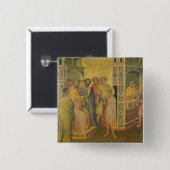 St. Eligius vor König Clothar, c.1365 (Öl auf PA Button (Vorne & Hinten)