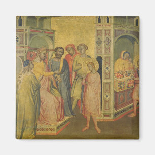St. Eligius vor König Clothar, c.1365 (Öl auf PA Magnet
