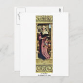 St. Elisabeth By Holbein D. Ä. Hans. Postkarte (Vorne/Hinten)