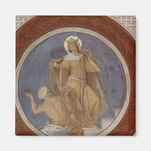 St. Elisabeth, der einem Bettler ihren Mantel gibt Magnet