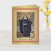 St. Elisabeth of Portugal Grußkarte Karte (Gelbe Blume)