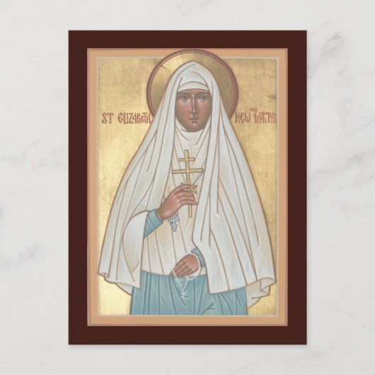St. Elisabeth the New Martyr Prayer Card Postkarte (Vorderseite)