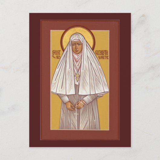 St. Elisabeth the New Martyr Prayer Card Postkarte (Vorderseite)