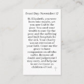 St. Elisabeth von Ungarn individuell anpassbare Pr Telefonnummerkarte (Rückseite)