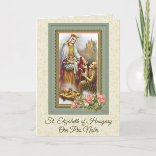 St. Elisabeth von Ungarn Katholisches Gebet Karte