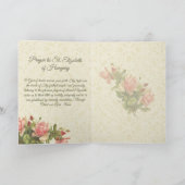 St. Elisabeth von Ungarn Katholisches Gebet Karte (Innenseite)