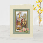 St. Elisabeth von Ungarn Katholisches Gebet Karte (Gelbe Blume)