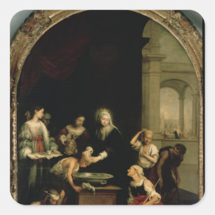 St. Elisabeth von Ungarn Quadratischer Aufkleber