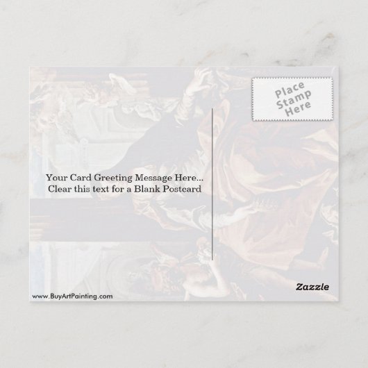 St. Elisabeth von Ungarn von Sebastiano Ricci Postkarte (Rückseite)