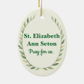 St Elizabeth Ann Seton God's Peace and Blessings Keramik Ornament (Hinten)