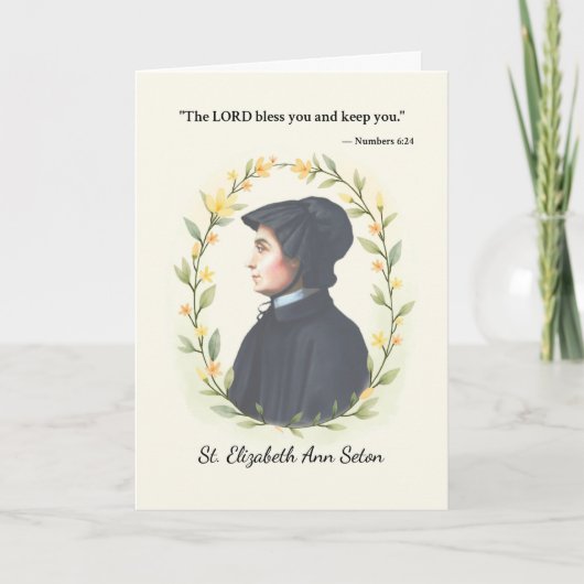 St Elizabeth Ann Seton Gottes Frieden und Segnunge Karte (Vorderseite)