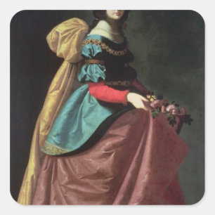 St. Elizabeth von Portugal 1640 Quadratischer Aufkleber