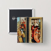 St. Elizabeth von Ungarn Button (Vorne & Hinten)